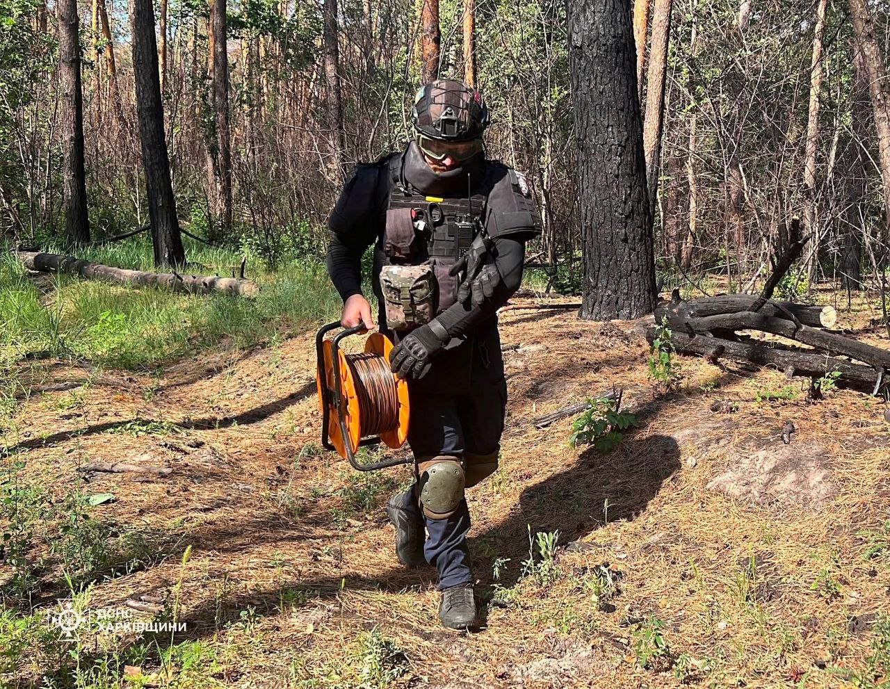 На Харківщині під час розмінування сапери знайшли ручну гранату Ф-1: кадри з місця