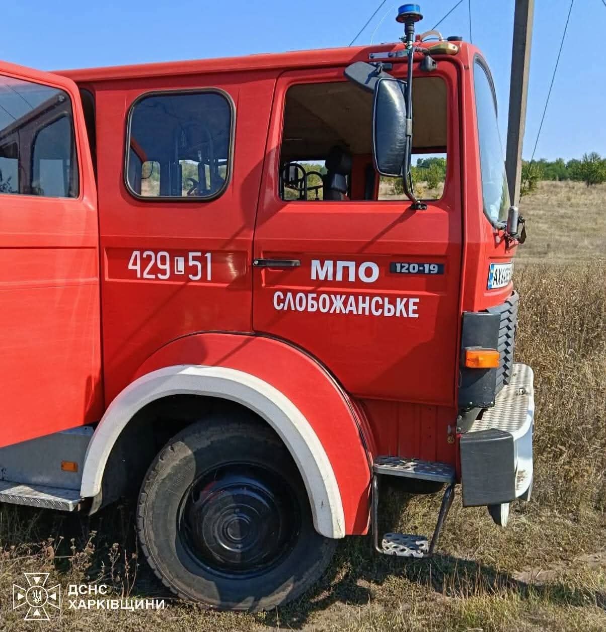 На Харківщині за добу вигоріло понад 6,6 га сухої трави