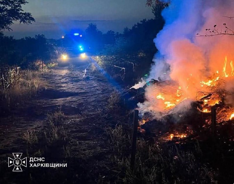 На Харківщині за добу вигоріло понад 6,6 га сухої трави