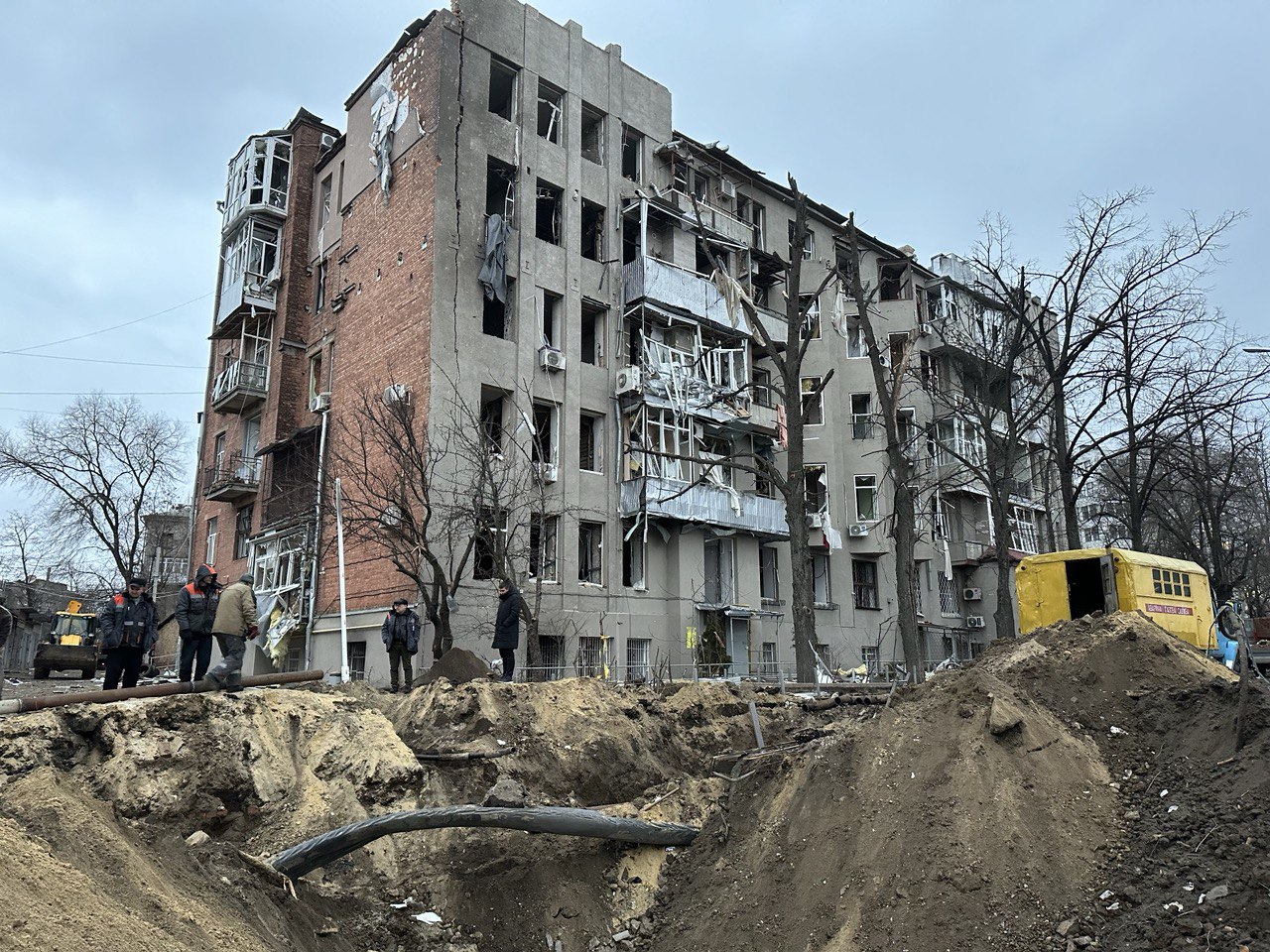 проспект Независимости, 1, в Харькове, разрушение