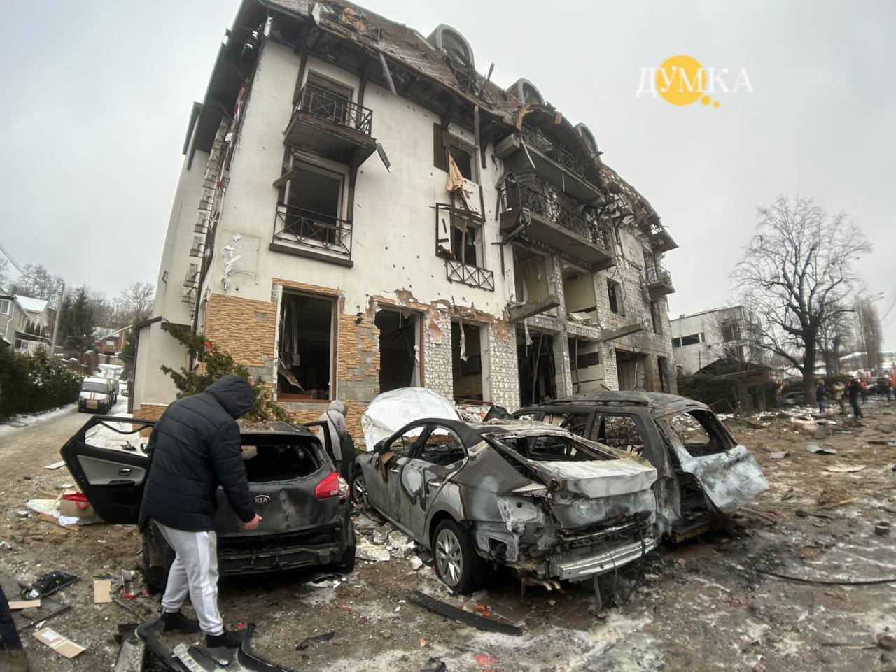 обстрел ракетами гостиницы в Харькове 10 января