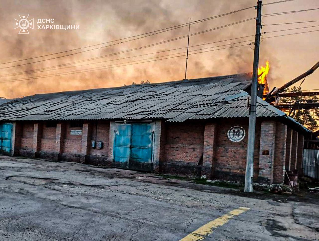 Богодухів. Пожежа після обстрілу 3 січня