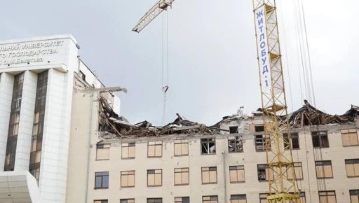 В Харькове начали демонтаж разрушенного корпуса университета городского хозяйства