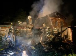 В Харькове во время пожара в частном доме пострадали два человека