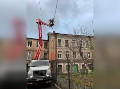 Ураган в Харькове повредил электросети