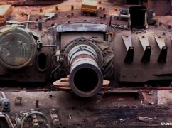 Військові показали знищену колону бронетехніки рашистів на  Харківщині