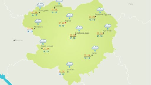 В Харькове завтра - дождь