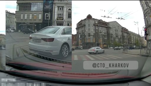 Полиция нашла дерзкого водителя, грубо нарушившего правила в центре Харькова