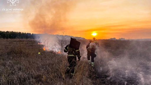 На Харківщині бійці ДСНС, незважаючи на ризик повторного обстрілу, загасили пожежу площею в 1 га