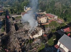 Ракетна атака на Харків: Як виглядає місце влучання з висоти пташиного польоту