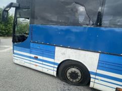 Харьковская полиция показала фото с места обстрела автобуса с гражданскими