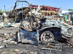 У Печенігах після ракетної атаки РФ спалахнула пожежа площею 400 м&sup2;