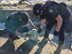 На Харківщині ДСНС знищила бойову частину російського дрона, що впав біля заправки