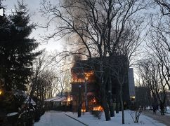 У Харкові горить відомий ресторан: кадри з місця