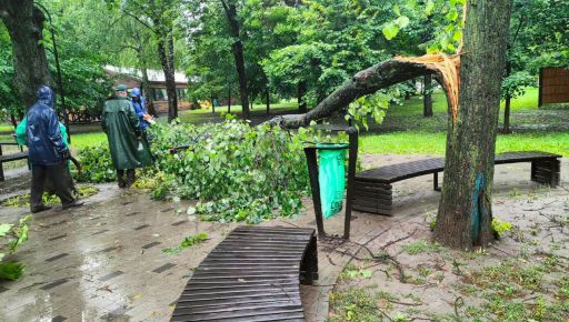 В Харькове вторые сутки убирают последствия урагана