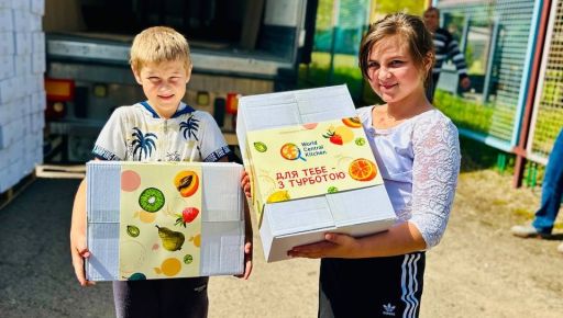 В Харьковской области детям передали 2800 фруктовых наборов