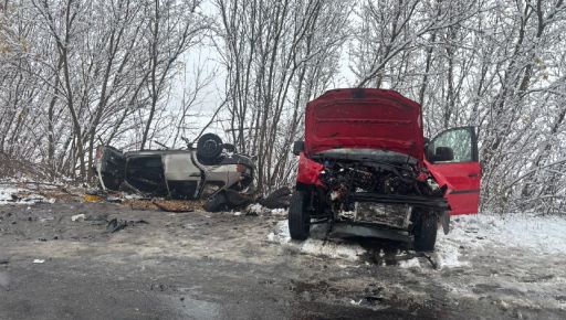 На Харьковщине занесло легковушку: В аварии пострадали двое водителей