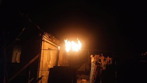 В Балаклее дрон попал в частный дом, загорелся газ