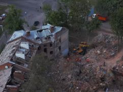 Последствия ракетного удара по общежитию в Харькове сняли с высоты: Пронзительные кадры