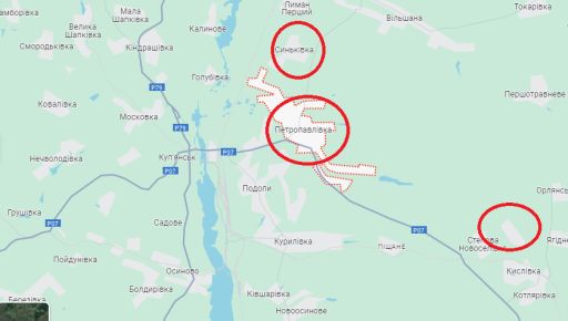 На Харківщині окупанти атакують по дузі від Синьківки до Іванівки (КАРТА)