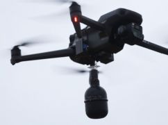 Российский дрон упал в пригороде Харькова