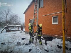 У Харківській області через пічне опалення загорівся двоповерховий будинок