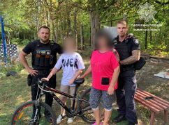 У Харкові патрульні спіймали крадія на дитячому велосипеді