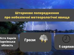 По Харкову оголосили штормове попередження на 1 серпня