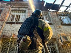 Харківські вогнеборці показали, що сталося з адмінбудівлею на Купʼянщині після атаки БПЛА