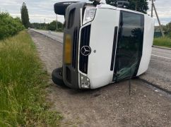 Мікроавтобус із пасажирами потрапив у ДТП на трасі Харків — Охтирка