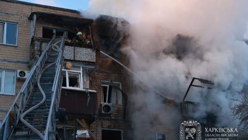 З&rsquo;явилися кадри пошкодженої багатоповерхівки після удару БПЛА у Харкові