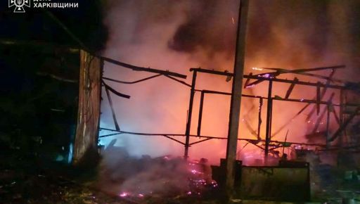 В Харьковской области вражеский дрон попал в агропредприятие: вспыхнул пожар