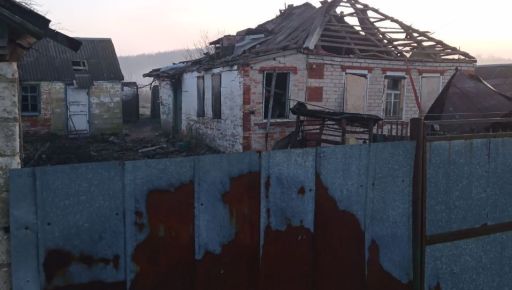 Российский БПЛА попал в дом на Харьковщине: фото с места