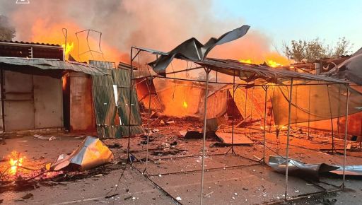 Росіяни вранці 13 жовтня вдарили по ринку в Ізюмі: кадри з місця