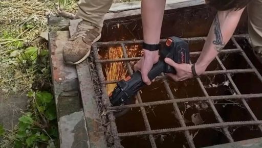 В Харькове спасли месячного котенка, который упал в погреб