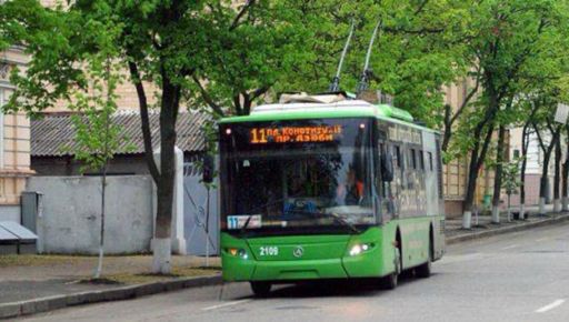 В Харькове временно увеличат интервал движения троллейбусов №11: причина
