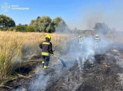 На Харківщині за добу вигоріло понад 6,6 га сухої трави