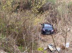 У Харкові п'яний водій вилетів у кювет (ФОТОФАКТ)