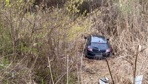 В Харькове пьяный водитель вылетел в кювет (ФОТОФАКТ)