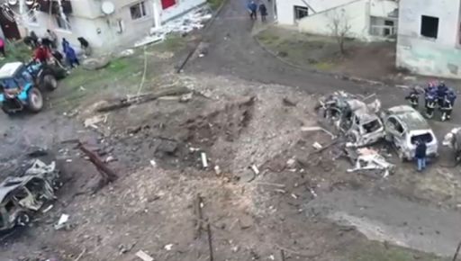 Прокуратура показала последствия обстрела Балаклеи с высоты птичьего полета